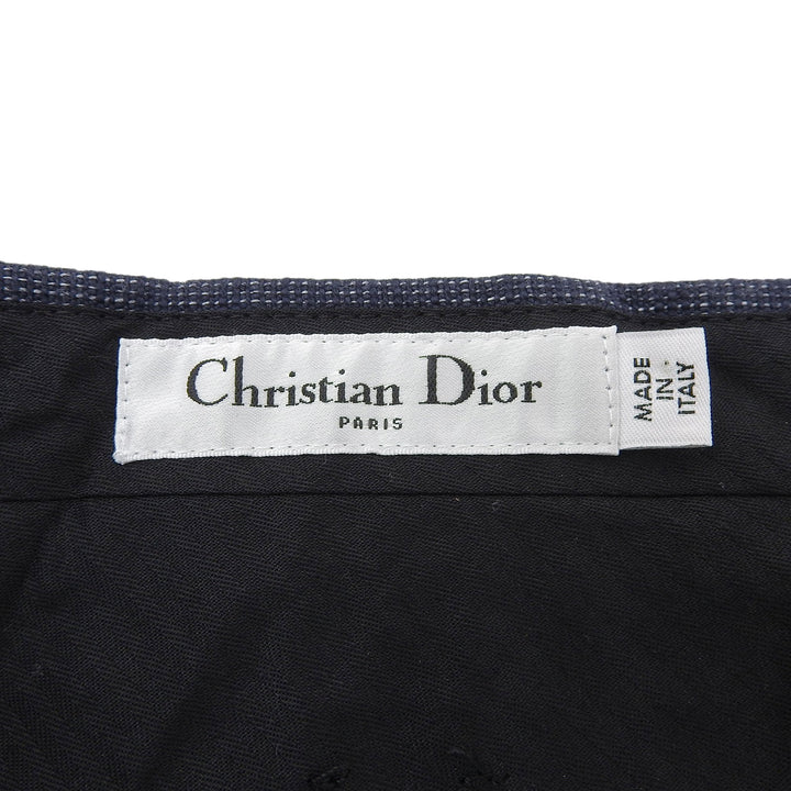極美品▲Christian Dior クリスチャンディオール 121P50S3360 セーラーフロント ワイドパンツ パンツ ネイビー 42 正規品 レディース