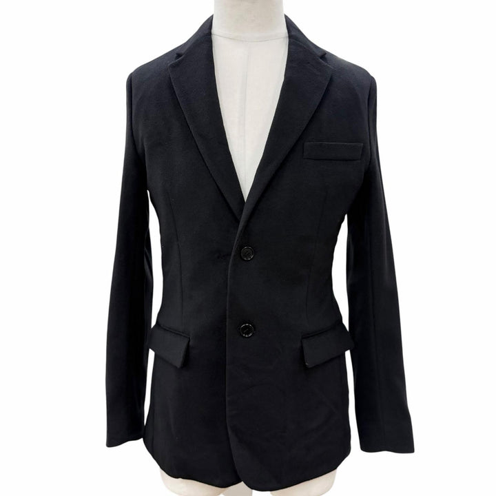 極美品▼DIOR ディオール オム 933C224A3225 カシミヤ100% ロゴ入りボタン シングルジャケット テーラード ブラック 46 正規品 メンズ