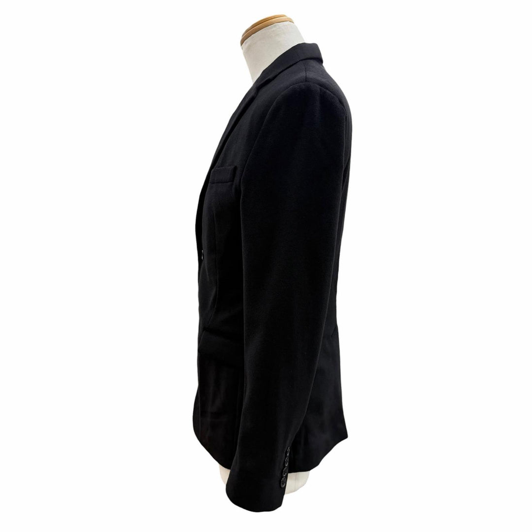極美品▼DIOR ディオール オム 933C224A3225 カシミヤ100% ロゴ入りボタン シングルジャケット テーラード ブラック 46 正規品 メンズ