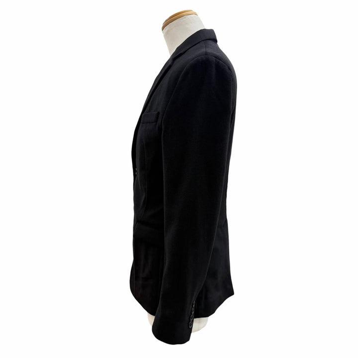 極美品▼DIOR ディオール オム 933C224A3225 カシミヤ100% ロゴ入りボタン シングルジャケット テーラード ブラック 46 正規品 メンズ