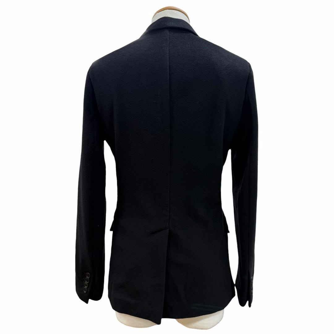 極美品▼DIOR ディオール オム 933C224A3225 カシミヤ100% ロゴ入りボタン シングルジャケット テーラード ブラック 46 正規品 メンズ