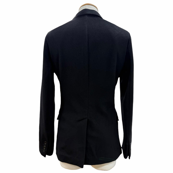 極美品▼DIOR ディオール オム 933C224A3225 カシミヤ100% ロゴ入りボタン シングルジャケット テーラード ブラック 46 正規品 メンズ
