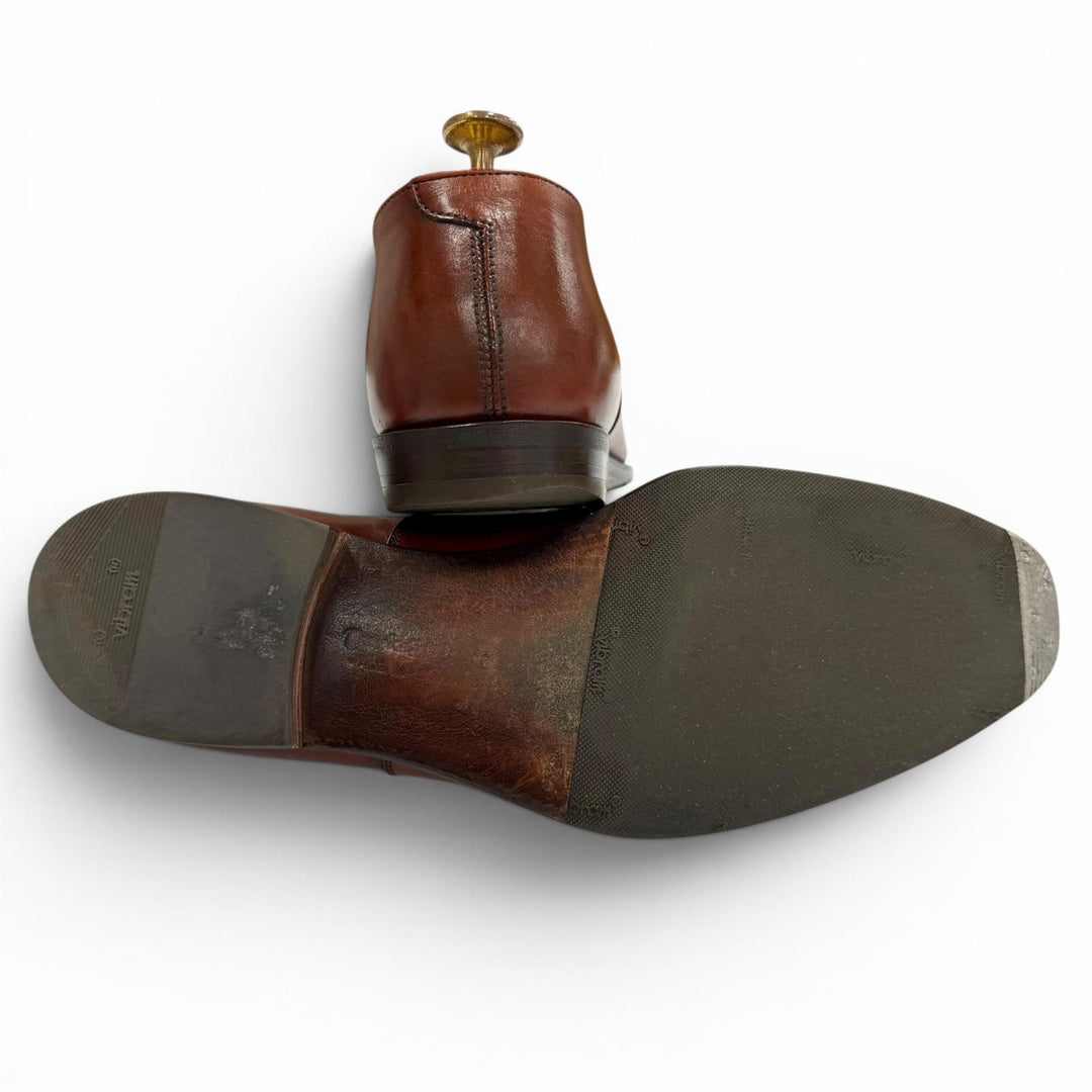 【ドンドン見直し】美品▼CROCKETT&amp;JONES クロケットアンドジョーンズ Belgrave ストレートチップ レースアップ 内羽根 レザーシューズ 6