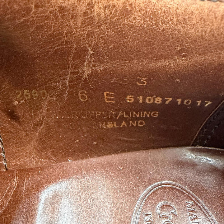【ドンドン見直し】美品▼CROCKETT&amp;JONES クロケットアンドジョーンズ Belgrave ストレートチップ レースアップ 内羽根 レザーシューズ 6