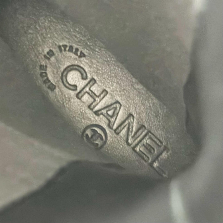 極美品△CHANEL シャネル G45786 B17237 24B ココマーク サイドゴア レザー ロングブーツ 厚底 ブラック 38 伊製 レディース 保存袋付き