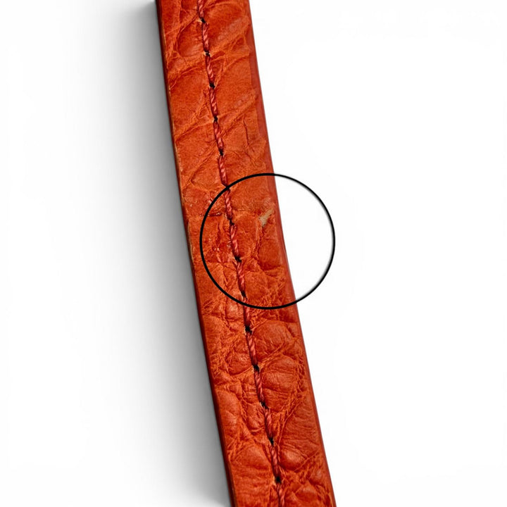 未使用品◇Loro Piana ロロピアーナ FAL4571 クロコダイル レザー キーケース キーホルダー レッド系 イタリア製 レディース 箱付き