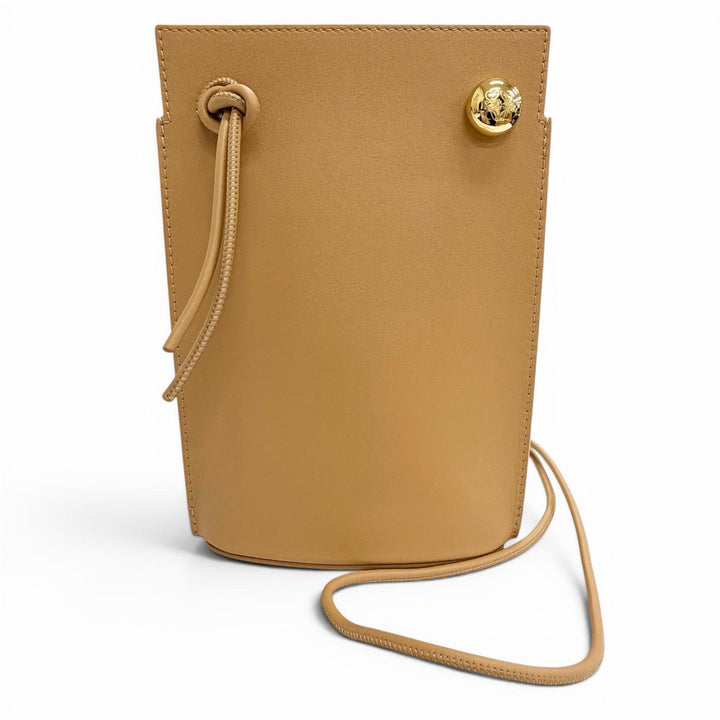 未使用品△LOEWE ロエベ CPBPR12X01 ペブル ダイスポケット クラシックカーフ アナグラム金具 ショルダーバッグ ウォームデザート 箱袋付