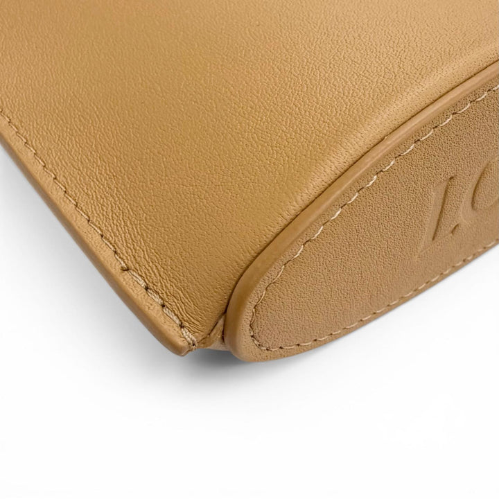 未使用品△LOEWE ロエベ CPBPR12X01 ペブル ダイスポケット クラシックカーフ アナグラム金具 ショルダーバッグ ウォームデザート 箱袋付