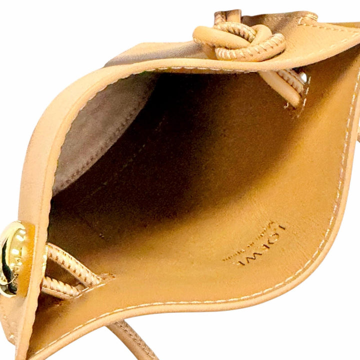 未使用品△LOEWE ロエベ CPBPR12X01 ペブル ダイスポケット クラシックカーフ アナグラム金具 ショルダーバッグ ウォームデザート 箱袋付
