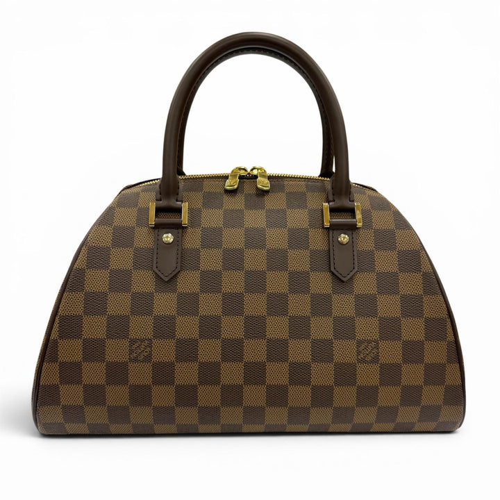 未使用品◇LOUIS VUITTON ルイヴィトン N41434 リベラMM ダミエキャンバス レザーハンドバッグ ブラウン ゴールド金具 スペイン製 袋付き