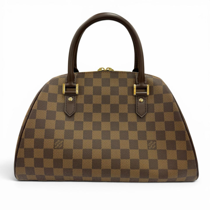未使用品◇LOUIS VUITTON ルイヴィトン N41434 リベラMM ダミエキャンバス レザーハンドバッグ ブラウン ゴールド金具 スペイン製 袋付き