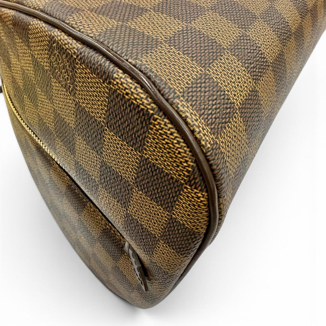 未使用品◇LOUIS VUITTON ルイヴィトン N41434 リベラMM ダミエキャンバス レザーハンドバッグ ブラウン ゴールド金具 スペイン製 袋付き