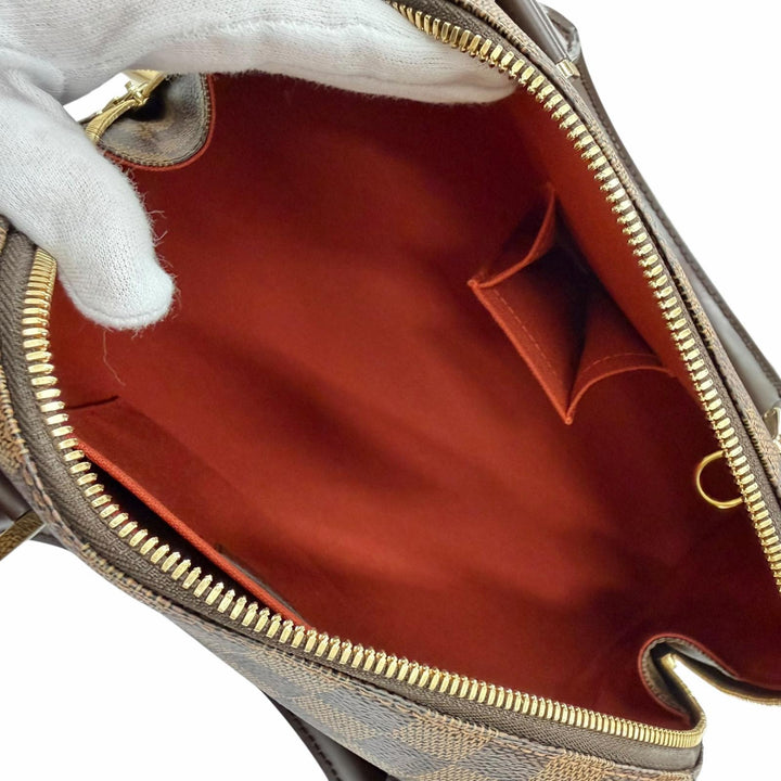未使用品◇LOUIS VUITTON ルイヴィトン N41434 リベラMM ダミエキャンバス レザーハンドバッグ ブラウン ゴールド金具 スペイン製 袋付き