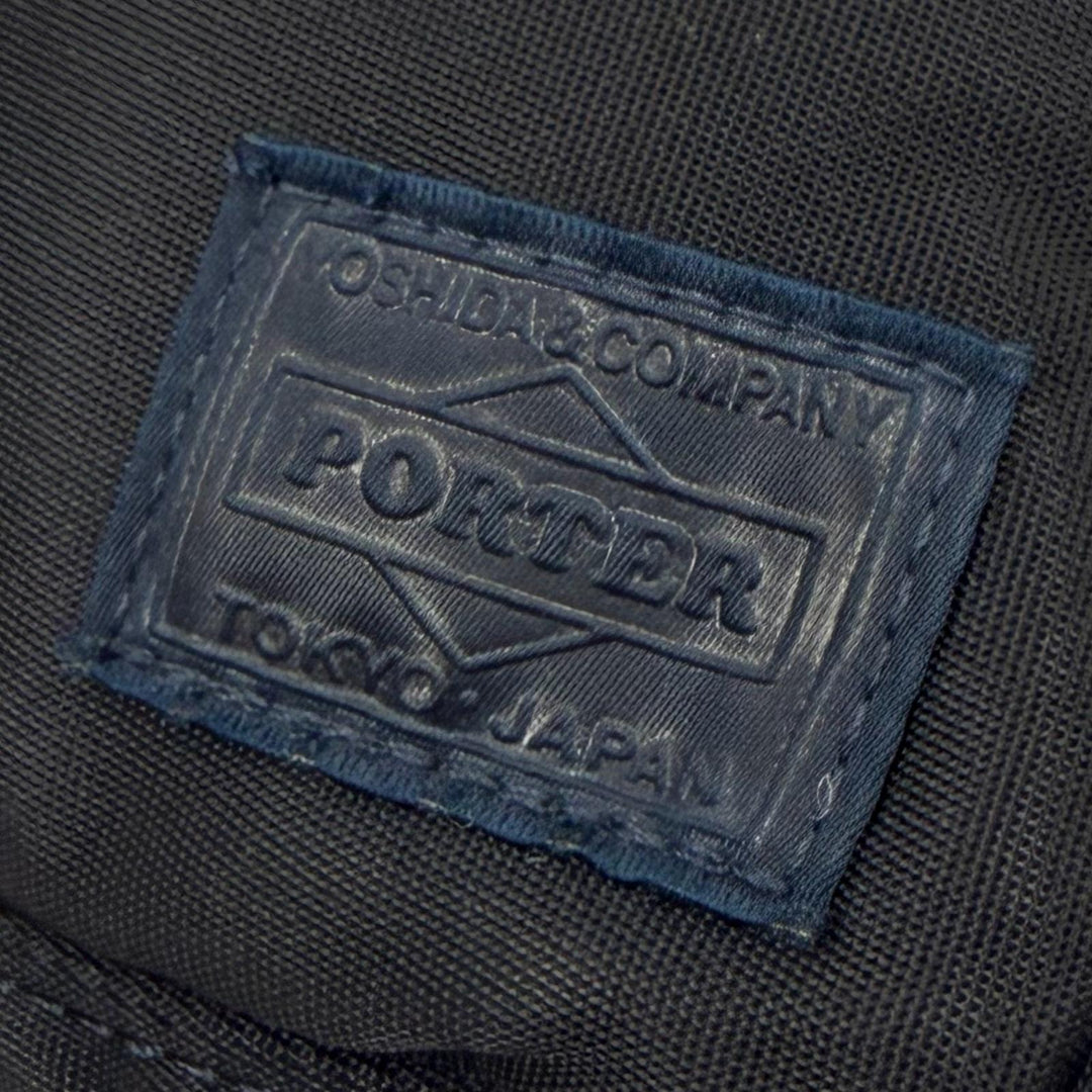 極美品▼PORTER ポーター LIFT WAIST BAG リフト ナイロンツイル レザー ボディバッグ ウエストバッグ ダークネイビー　メンズ