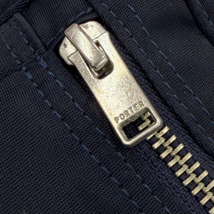 極美品▼PORTER ポーター LIFT WAIST BAG リフト ナイロンツイル レザー ボディバッグ ウエストバッグ ダークネイビー　メンズ