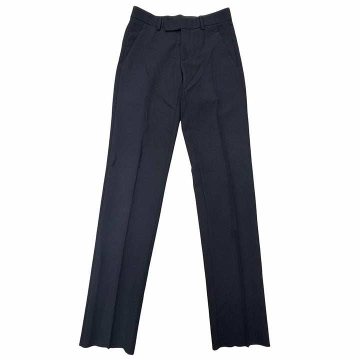 未使用品□DIOR ディオール オム 013C120A4441 ウール モヘア シングル スラックス トラウザーズパンツ ネイビー 44 イタリア製 正規品