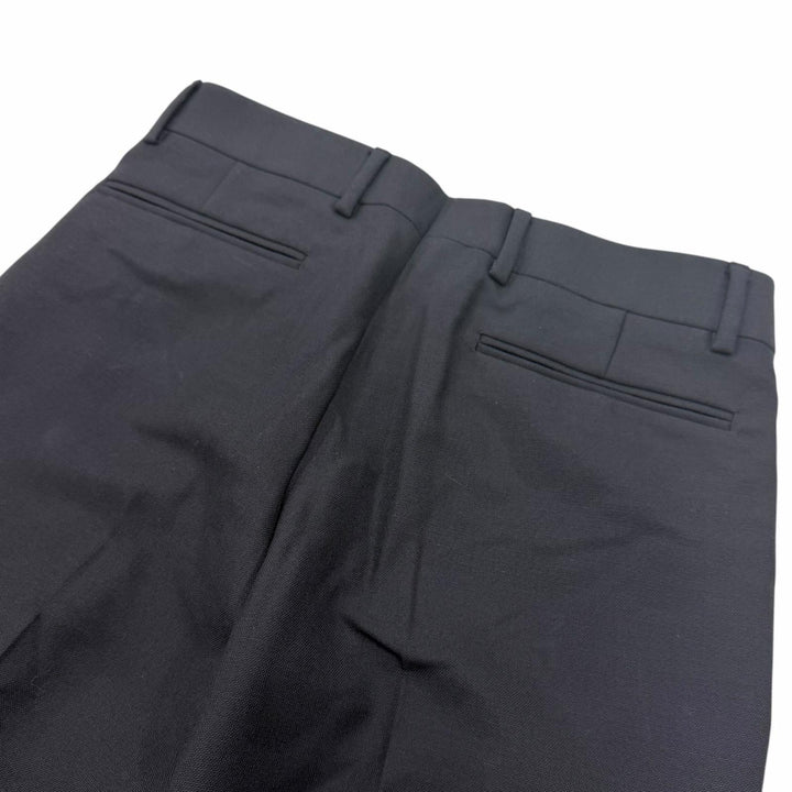 未使用品□DIOR ディオール オム 013C120A4441 ウール モヘア シングル スラックス トラウザーズパンツ ネイビー 44 イタリア製 正規品