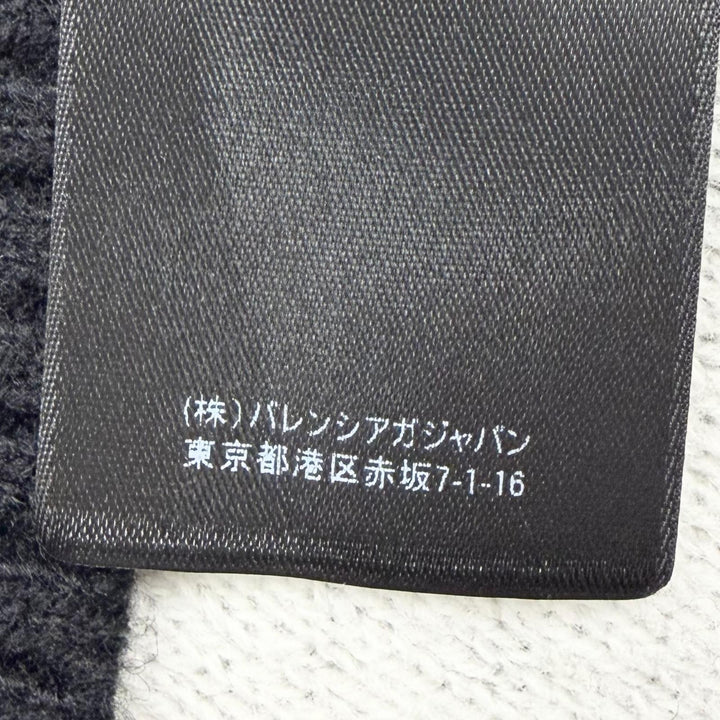 未使用品□BALENCIAGA バレンシアガ 21AW 648433 ロゴ総柄 クルーネック オールオーバーニット セーター ブラック M イタリア製 正規品