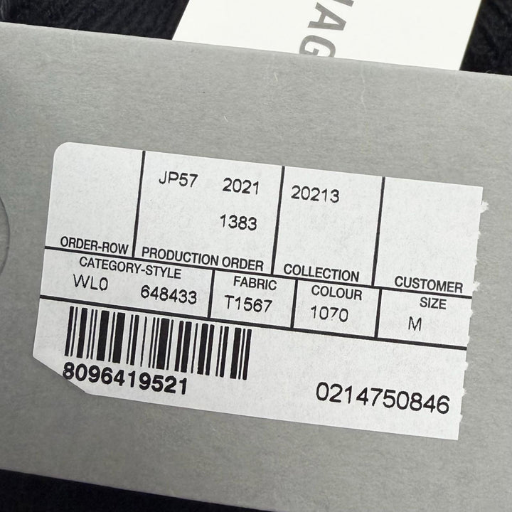 未使用品□BALENCIAGA バレンシアガ 21AW 648433 ロゴ総柄 クルーネック オールオーバーニット セーター ブラック M イタリア製 正規品
