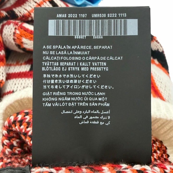 極美品□PRADA プラダ 22AW UMR536 バージンウール カシミヤ タートルネック 総柄 長袖ニット セーター レッド系 52 イタリア製 正規品