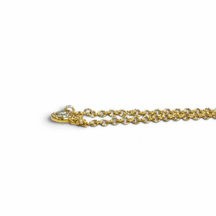 美品★TIFFANY&amp;Co. ティファニー エルサペレッティ バイザヤード 1P ダイヤ ネックレス 750(YG) 約0.03ct 直径約3.4㎜ 総重量1.98g