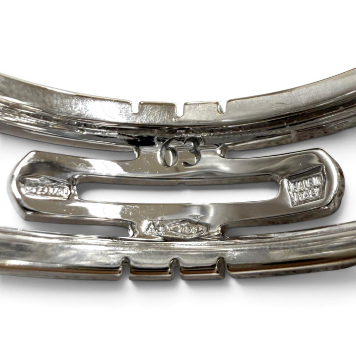 美品★BVLGARI ブルガリ AU750 パレンテシ オープンワーク リング 指輪 ホワイトゴールド 63（JP22号相当） 重量7.64g メンズ 箱付き