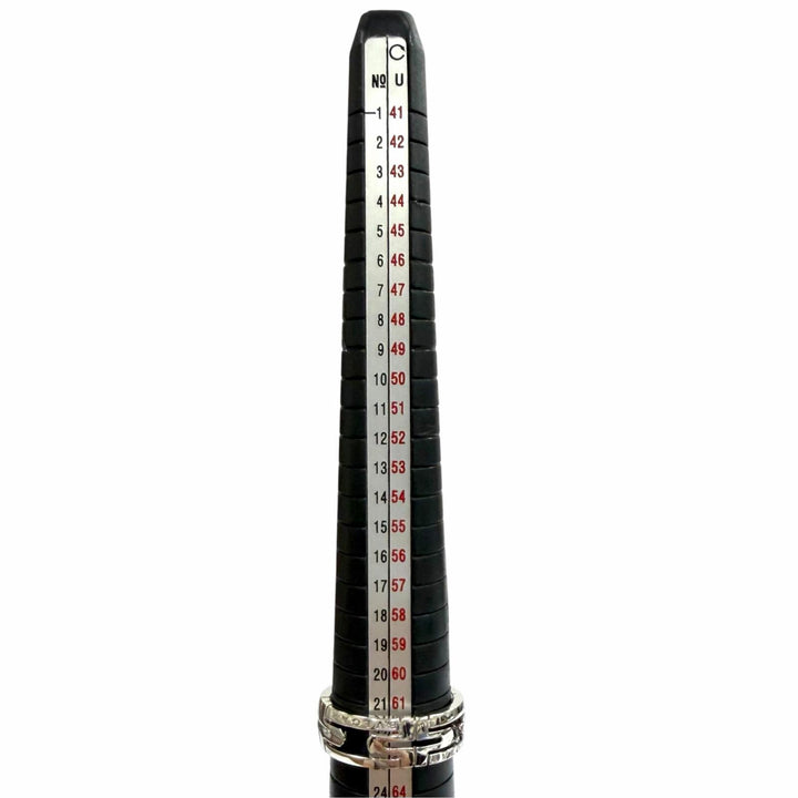 美品★BVLGARI ブルガリ AU750 パレンテシ オープンワーク リング 指輪 ホワイトゴールド 63（JP22号相当） 重量7.64g メンズ 箱付き
