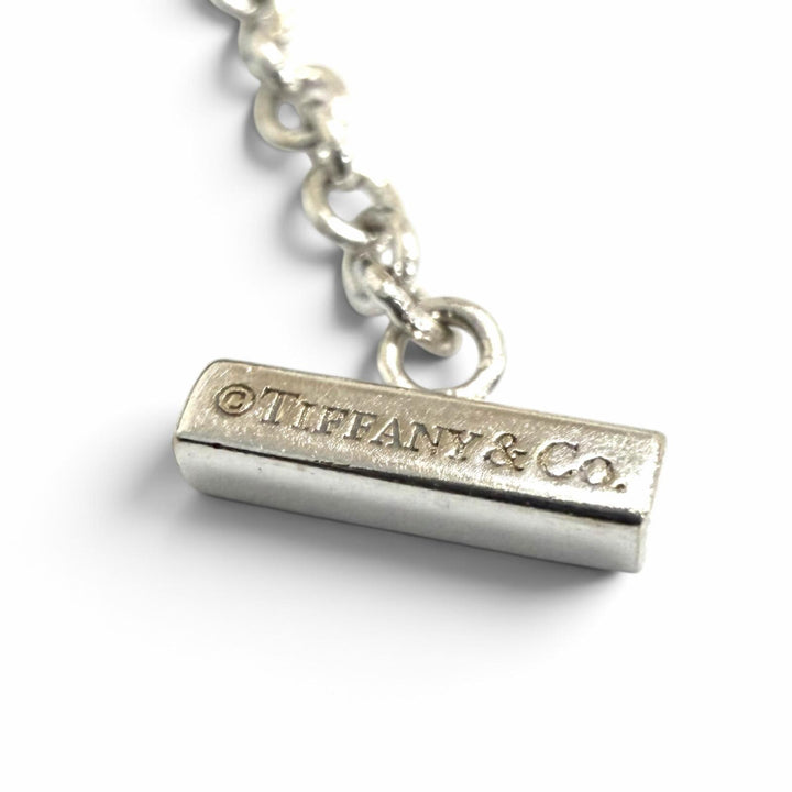 美品□TIFFANY&amp;Co. ティファニー AU750 Tスマイル アクセサリー ブレスレット ホワイトゴールド 重量2.74g レディース 箱・保存袋付き