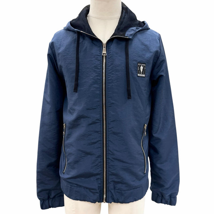 極美品▼DOLCE&amp;GABBANA ドルチェ＆ガッバーナ G9AH5T/G7VND 黒タグ ZIPUP ナイロンジャケット パーカー ネイビー 44 伊製 正規品 メンズ