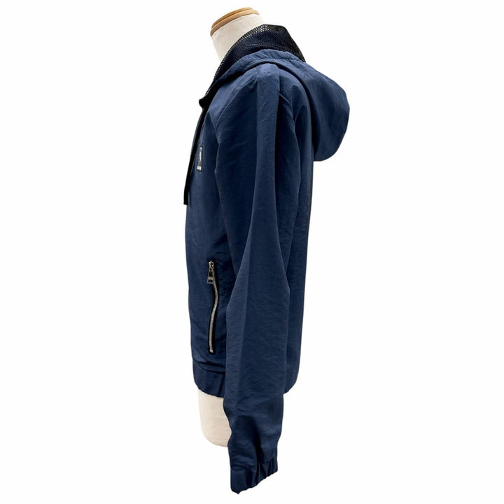 極美品▼DOLCE&amp;GABBANA ドルチェ＆ガッバーナ G9AH5T/G7VND 黒タグ ZIPUP ナイロンジャケット パーカー ネイビー 44 伊製 正規品 メンズ