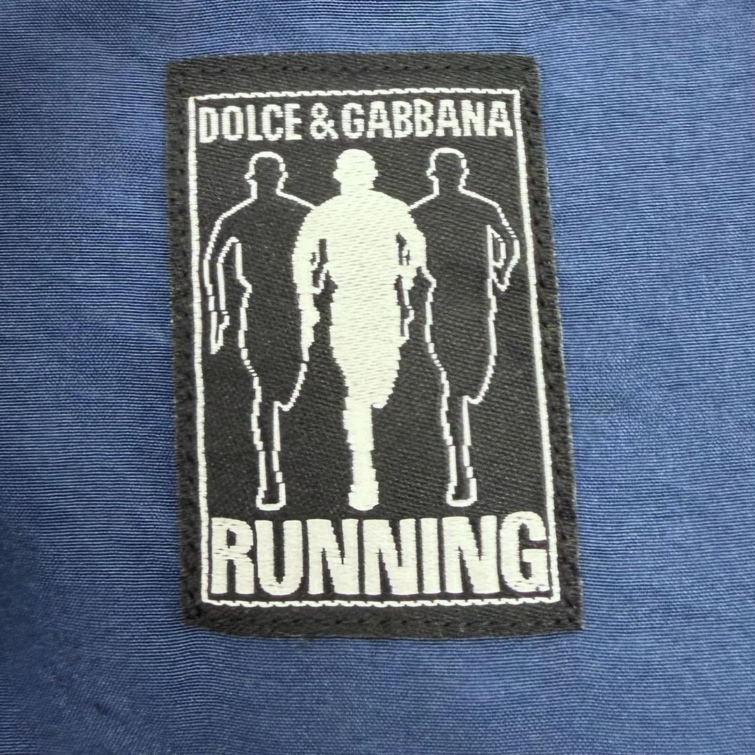 極美品▼DOLCE&amp;GABBANA ドルチェ＆ガッバーナ G9AH5T/G7VND 黒タグ ZIPUP ナイロンジャケット パーカー ネイビー 44 伊製 正規品 メンズ
