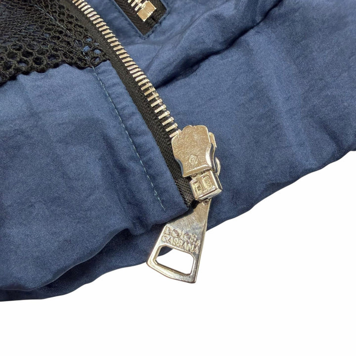 極美品▼DOLCE&amp;GABBANA ドルチェ＆ガッバーナ G9AH5T/G7VND 黒タグ ZIPUP ナイロンジャケット パーカー ネイビー 44 伊製 正規品 メンズ