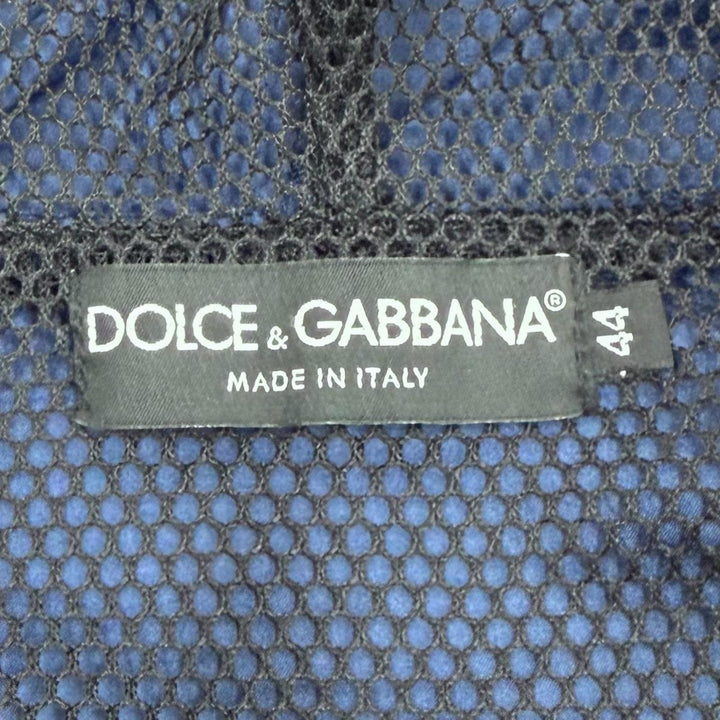 極美品▼DOLCE&amp;GABBANA ドルチェ＆ガッバーナ G9AH5T/G7VND 黒タグ ZIPUP ナイロンジャケット パーカー ネイビー 44 伊製 正規品 メンズ