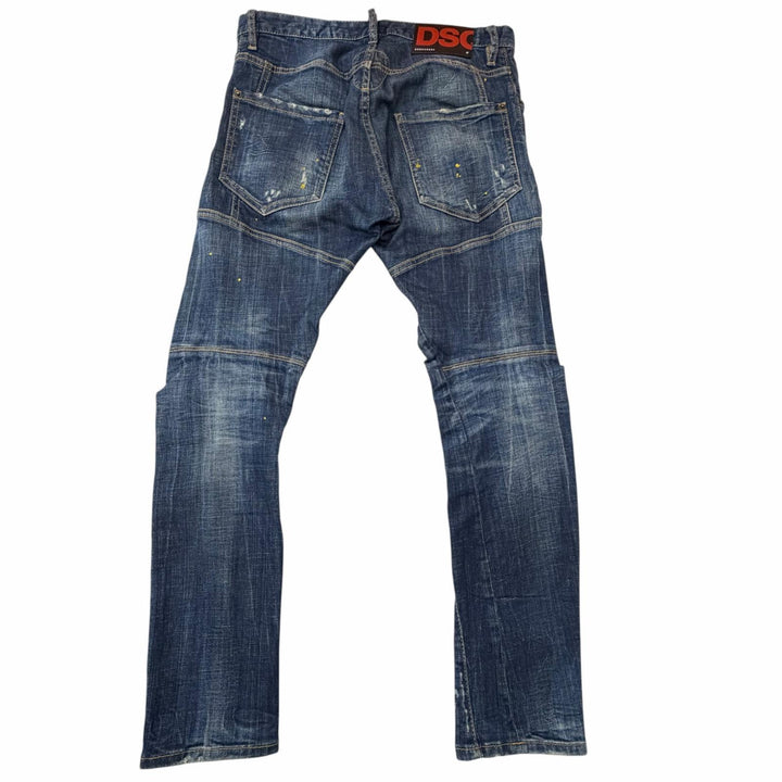 【ドンドン見直し】美品□DSQUARED2 ディースクエアード 20SS S71LB0725 ダメージ加工 ジーンズ デニムパンツ ブルー 42 伊製 正規品