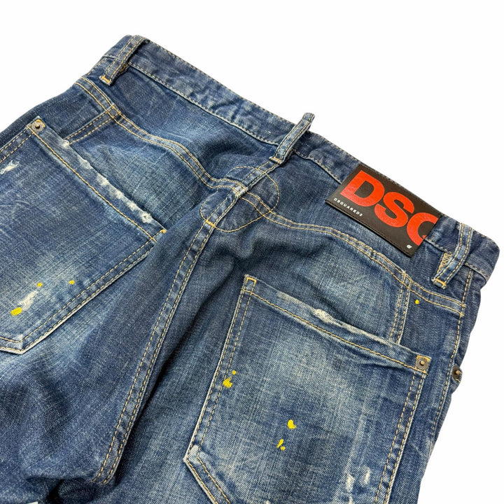 【ドンドン見直し】美品□DSQUARED2 ディースクエアード 20SS S71LB0725 ダメージ加工 ジーンズ デニムパンツ ブルー 42 伊製 正規品
