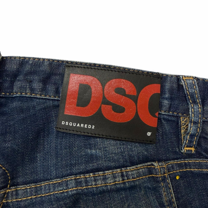 【ドンドン見直し】美品□DSQUARED2 ディースクエアード 20SS S71LB0725 ダメージ加工 ジーンズ デニムパンツ ブルー 42 伊製 正規品