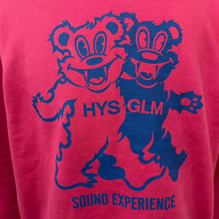 【ドンドン見直し】美品□HYSTERIC GLAMOUR ヒステリックグラマー 02253CS09 FIRE BEAR PARTY スウェット ピンク XL 日本製 正規品