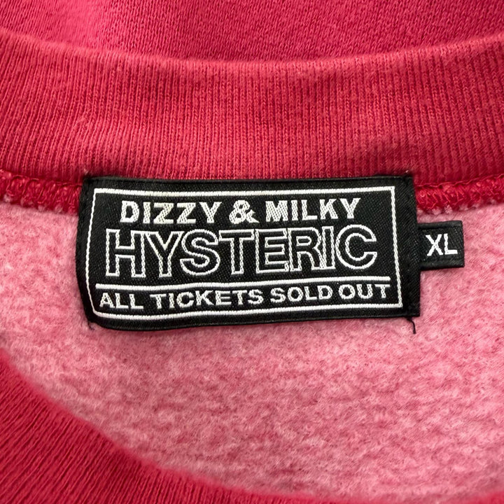 【ドンドン見直し】美品□HYSTERIC GLAMOUR ヒステリックグラマー 02253CS09 FIRE BEAR PARTY スウェット ピンク XL 日本製 正規品