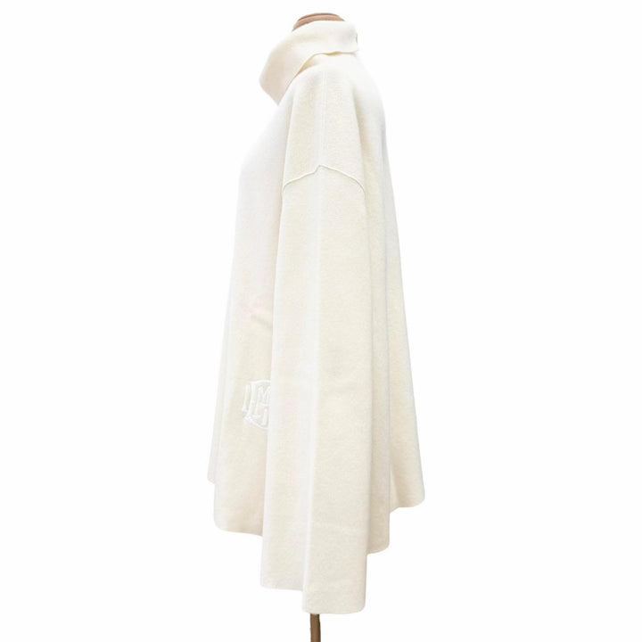 極美品△BLAMINK ブラミンク 7913-230-0247 ウール カシミヤ 12G ハイネック ロングスリーブ プルオーバー ニット アイボリー 36 正規品