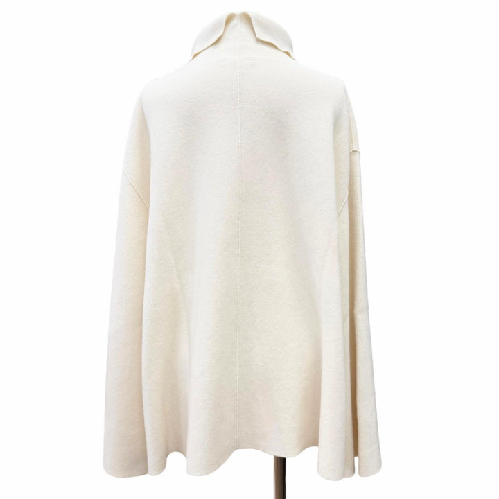 極美品△BLAMINK ブラミンク 7913-230-0247 ウール カシミヤ 12G ハイネック ロングスリーブ プルオーバー ニット アイボリー 36 正規品