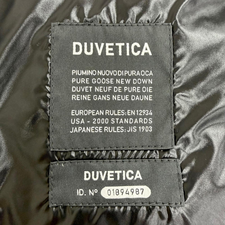 極美品△DUVETICA デュベティカ D8111140N00 ACE アチェ フード付き ダウンコート ミドル丈 ブラック 42 正規品 レディース オススメ◎