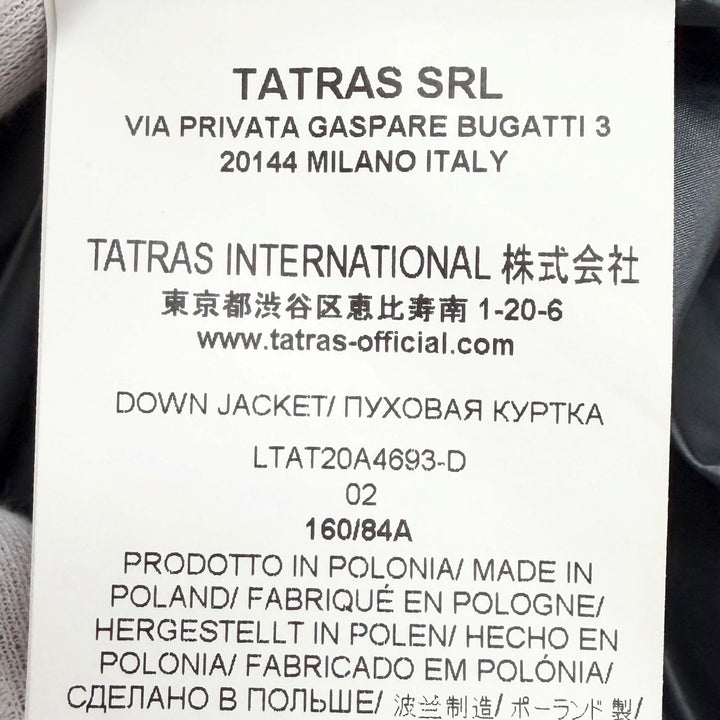 美品△TATRAS タトラス LTAT20A4693-D BABILA バビラ ロゴワッペン フード付 ダウンジャケット ダウンコート チャコールグレー 2 正規品