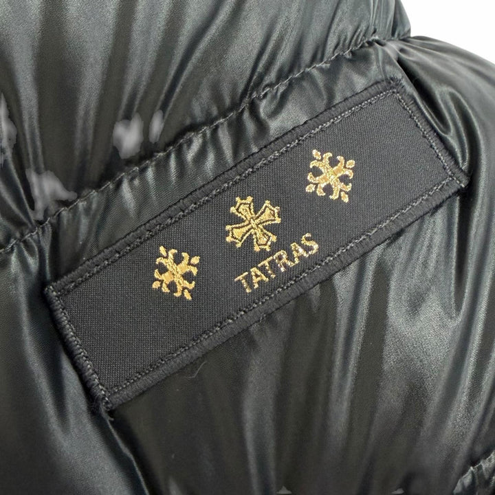 美品△TATRAS タトラス LTAT20A4693-D BABILA バビラ ロゴワッペン フード付 ダウンジャケット ダウンコート チャコールグレー 2 正規品