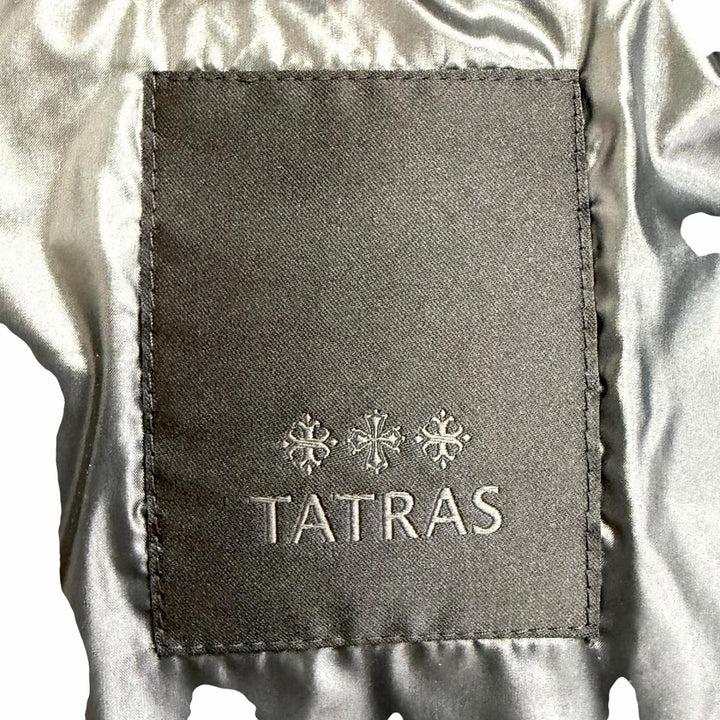 美品△TATRAS タトラス LTAT20A4693-D BABILA バビラ ロゴワッペン フード付 ダウンジャケット ダウンコート チャコールグレー 2 正規品