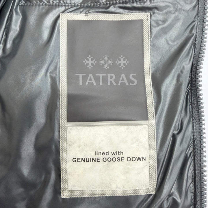 美品△TATRAS タトラス LTAT20A4693-D BABILA バビラ ロゴワッペン フード付 ダウンジャケット ダウンコート チャコールグレー 2 正規品