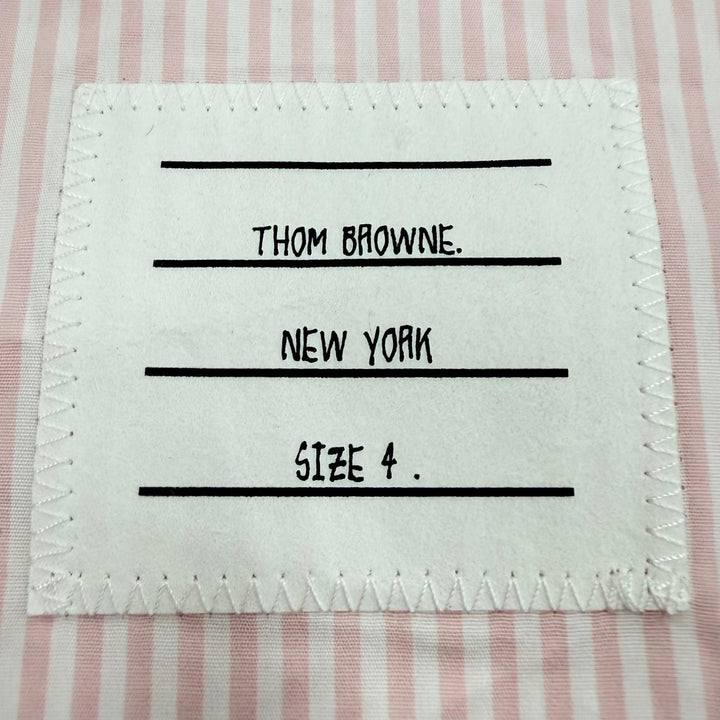 美品▼THOM BROWNE トムブラウン MPJ001A-08068680 コットン100% ストライプ柄 パジャマ セットアップ ピンク 4 正規品 メンズ 保存袋付