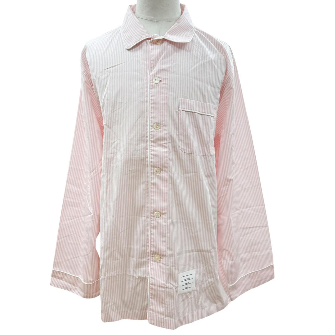 美品▼THOM BROWNE トムブラウン MPJ001A-08068680 コットン100% ストライプ柄 パジャマ セットアップ ピンク 4 正規品 メンズ 保存袋付