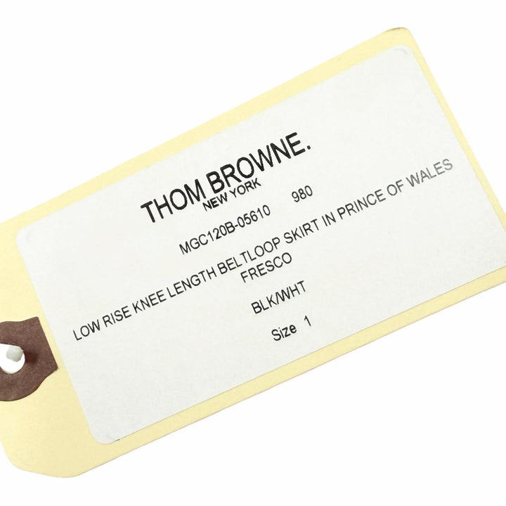 未使用品△THOM BROWNE トムブラウン MGC120B-05610 ウール100％ グレンチェック柄 ミニスカート グレー 1 日本製 正規品 レディース