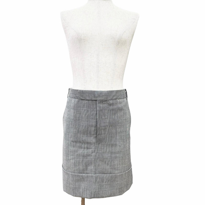 未使用品△THOM BROWNE トムブラウン MGC120B-05610 ウール100％ グレンチェック柄 ミニスカート グレー 1 日本製 正規品 レディース