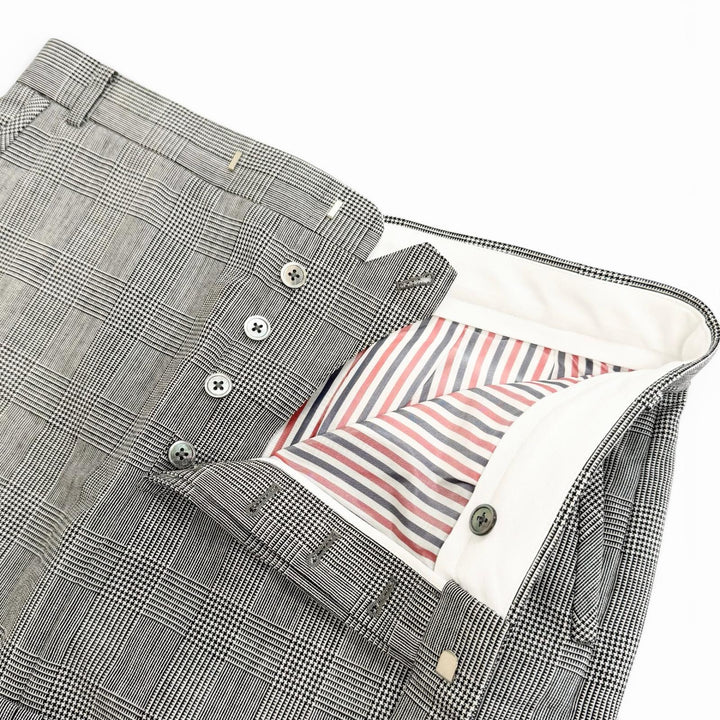 未使用品△THOM BROWNE トムブラウン MGC120B-05610 ウール100％ グレンチェック柄 ミニスカート グレー 1 日本製 正規品 レディース